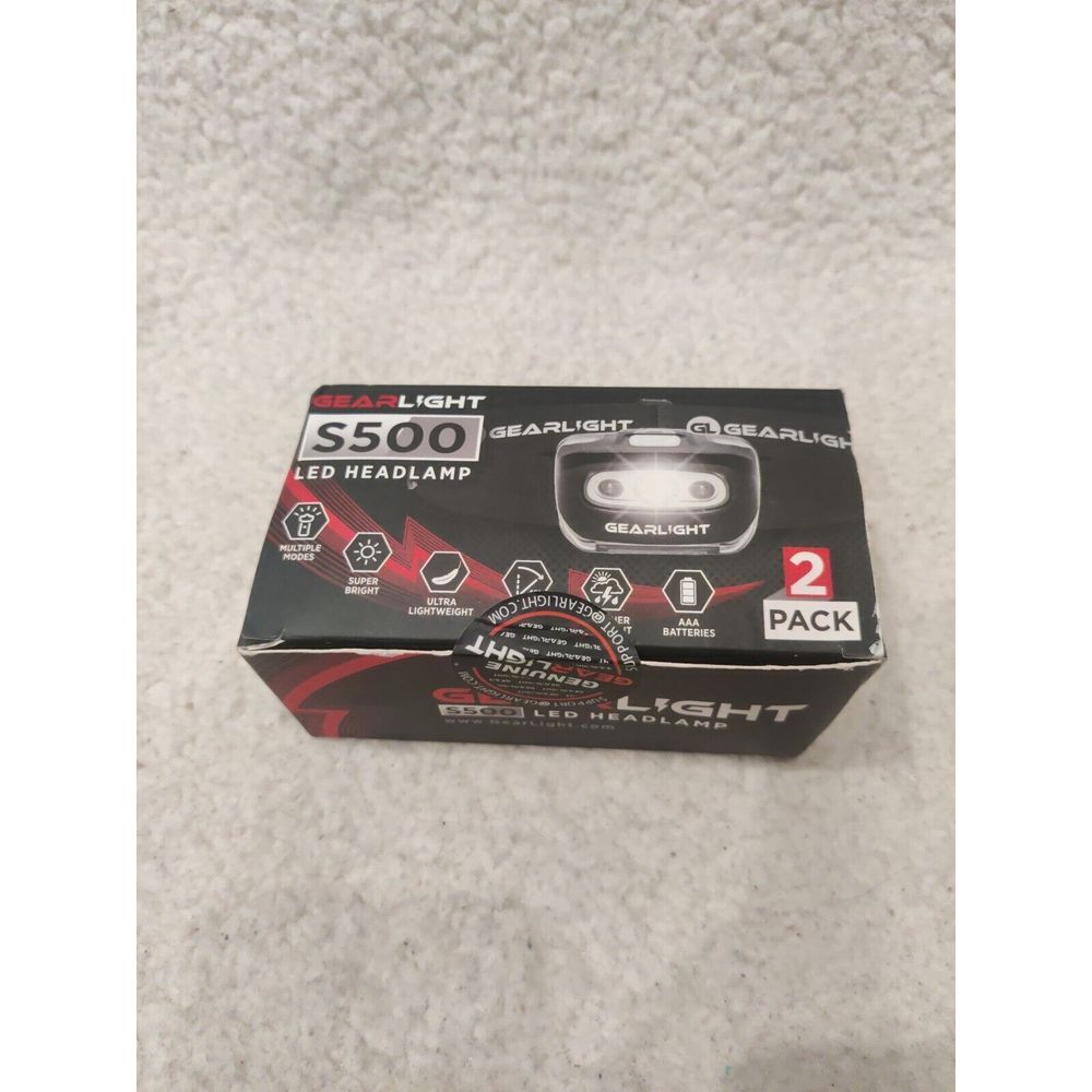 2-Pack GearLight LED‎ Headlamp Head Flashlight S500, Running Working Camping